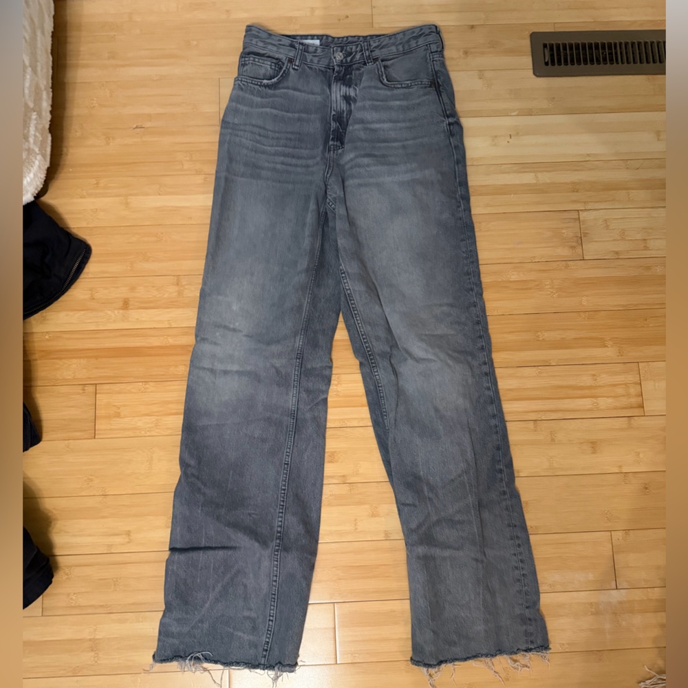 Zara Charcoal Gray Denim Pants